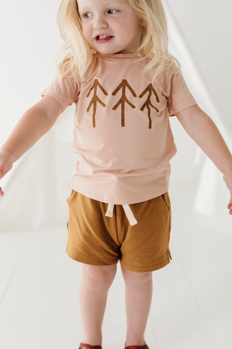 Girl's Short Sleeve Tee - Trees in Toffee by babysprouts