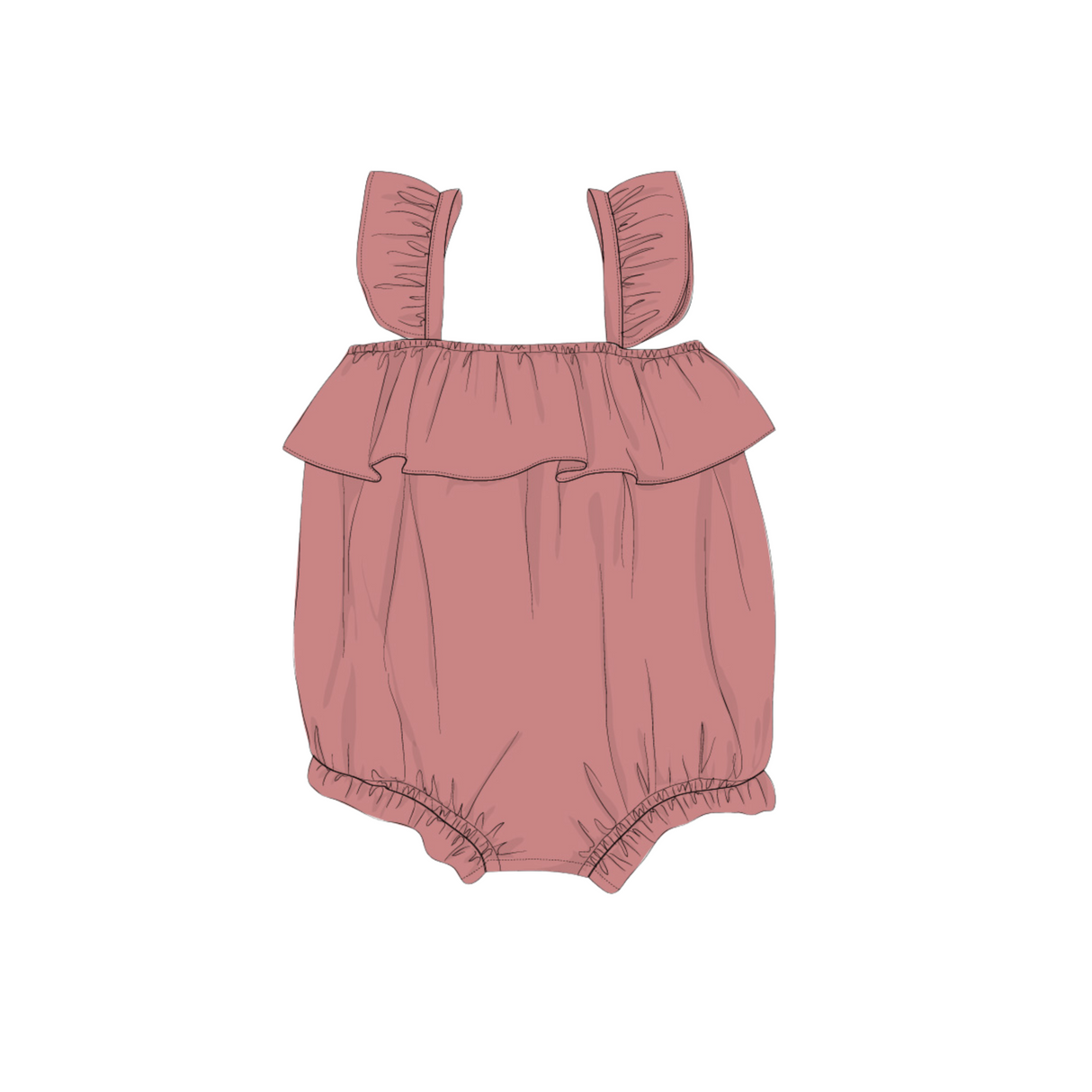 Gauze Bubble Romper- Desert Rose by Babysprouts