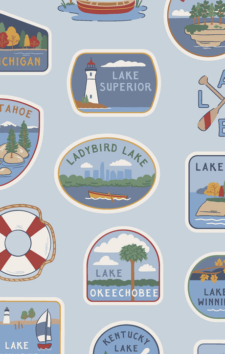 Lake Stickers - L/s Loungewear Set by Angel Dear