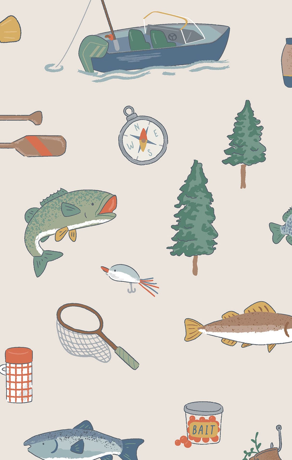 Fishing Things - L/s Loungewear Set by Angel Dear