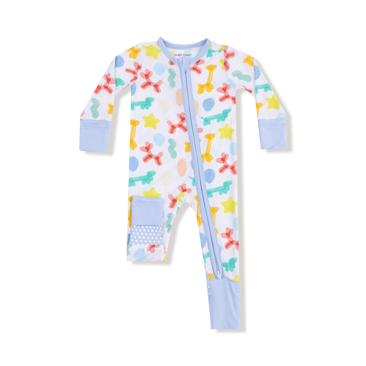Balloon Animals Blue - 2 Way Zipper Romper by Angel Dear