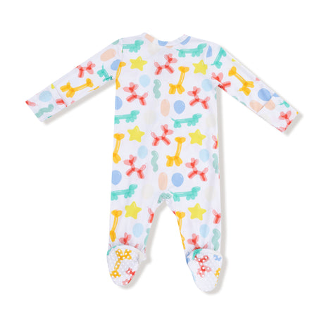 Balloon Animals Blue - 2 Way Zipper Footie by Angel Dear
