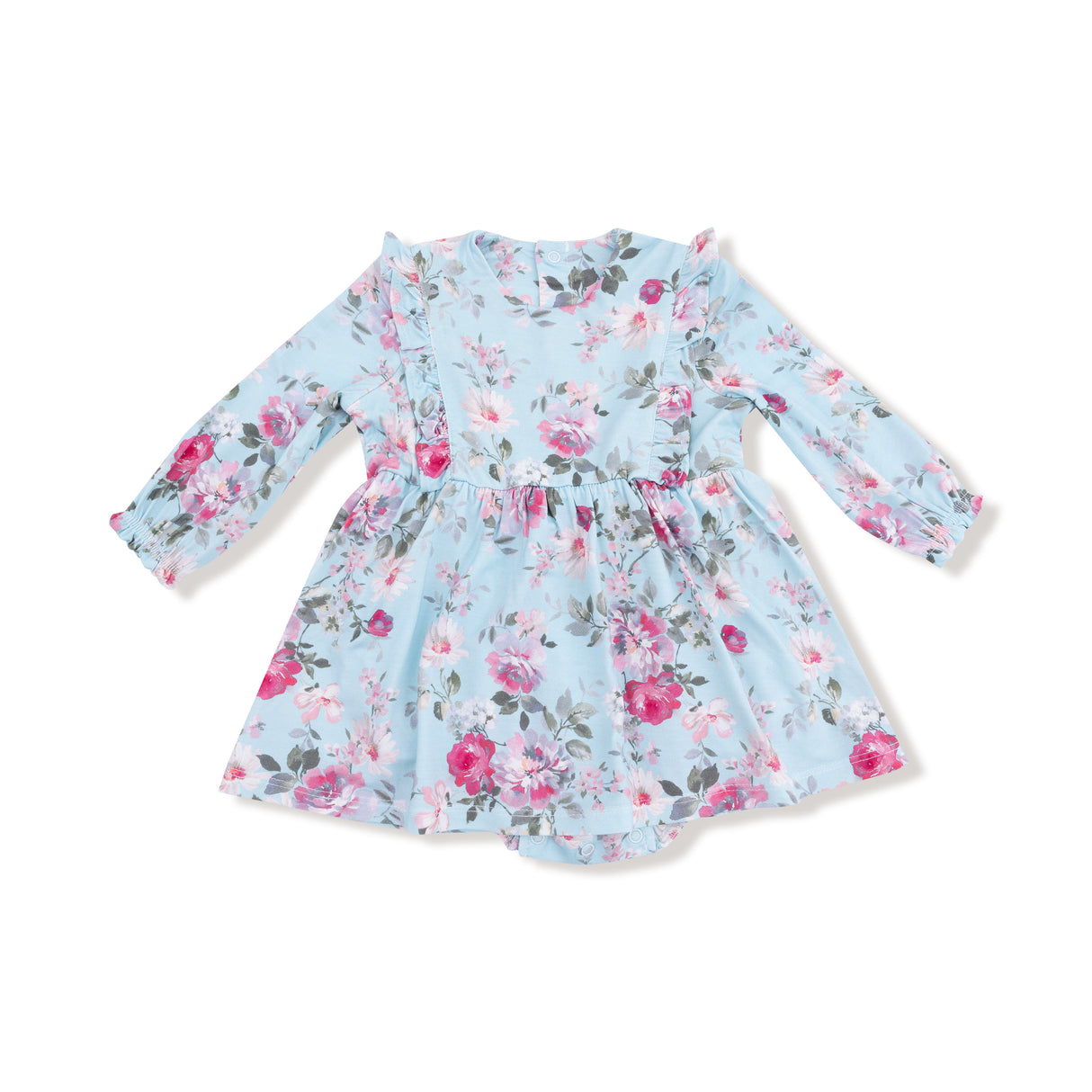 Charlotte Floral - Ruffle L/s Bodysuit Dress by Angel Dear