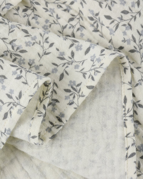 Ruffled Midi Skirt || Blue Vines by Rylee + Cru