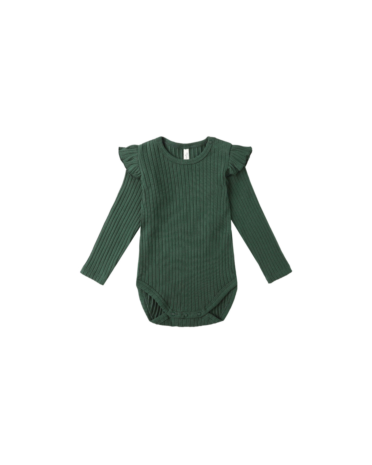 Shoulder Ruffle Bodysuit || Green by Rylee + Cru