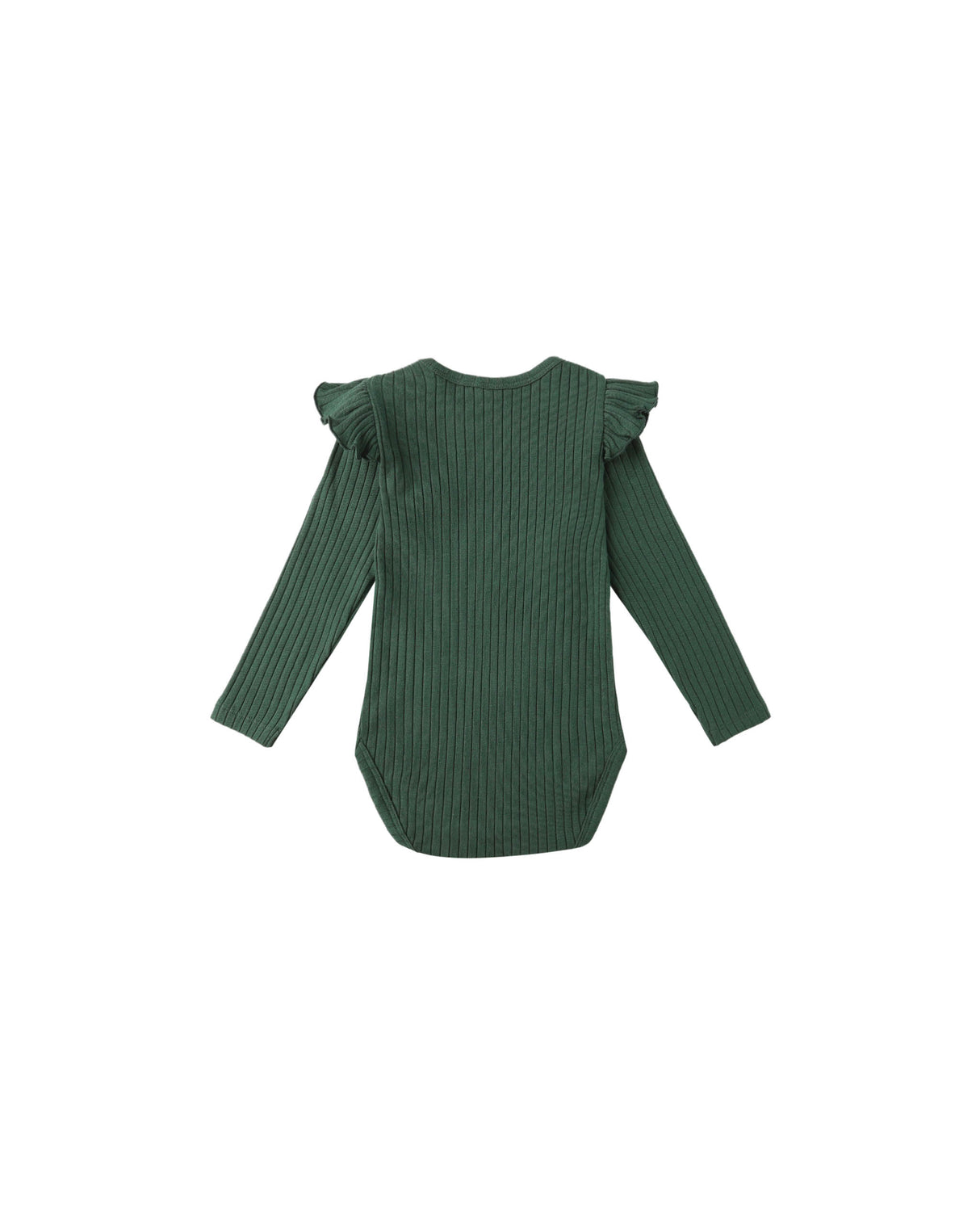 Shoulder Ruffle Bodysuit || Green by Rylee + Cru