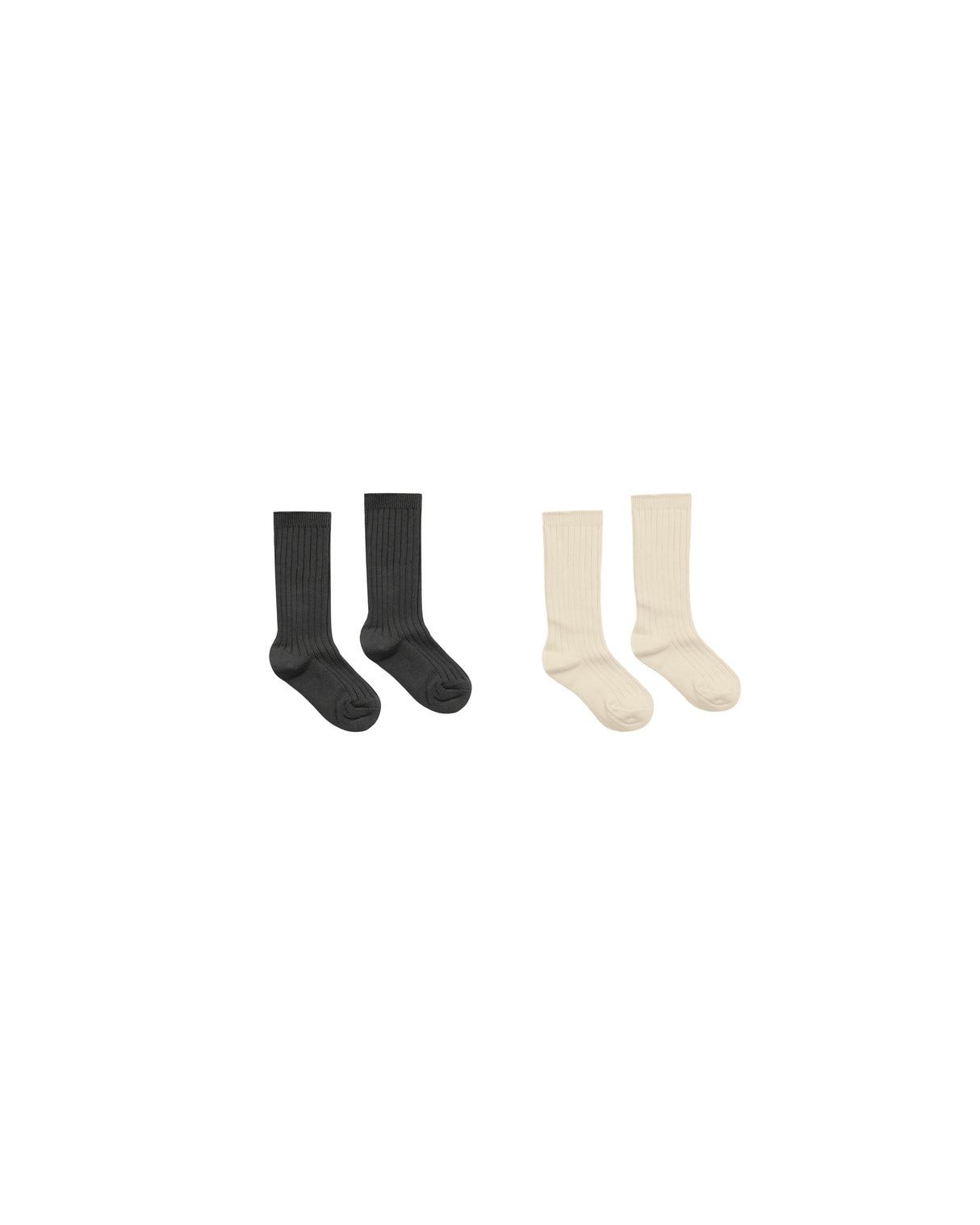 Ribbed Socks, 2-pack | Black, Antique by Rylee + Cru