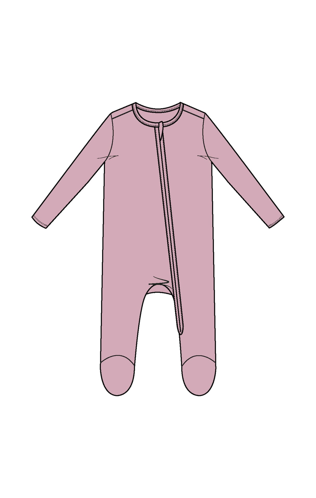 Basics-Cameo- Waffle- 2 Way Zipper Ruffle Back Footie by Angel Dear