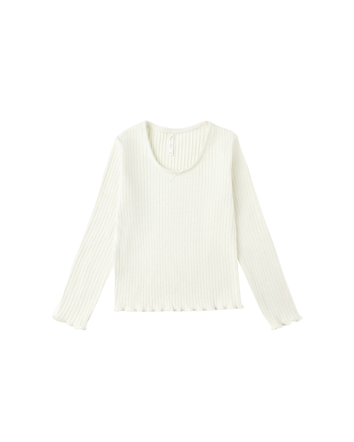 Ribbed Long Sleeve || Ivory by Rylee + Cru