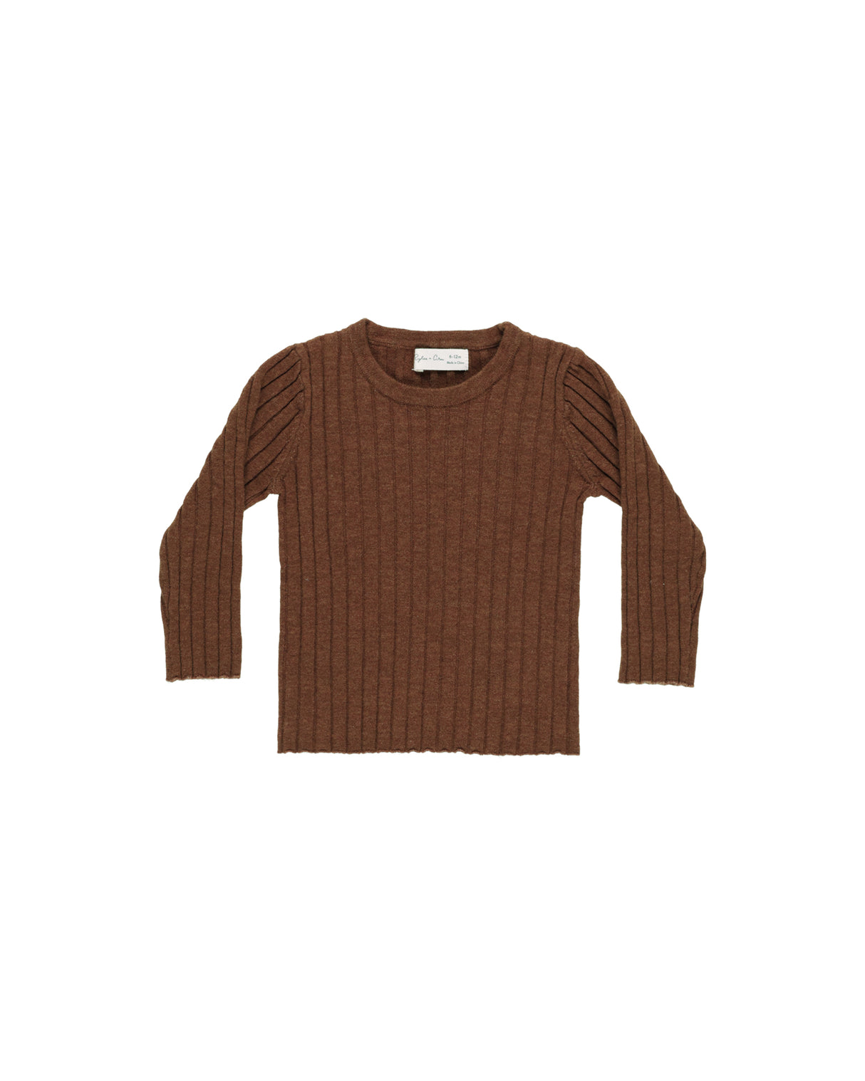 Long Sleeve Knit Top || Brown by Rylee + Cru