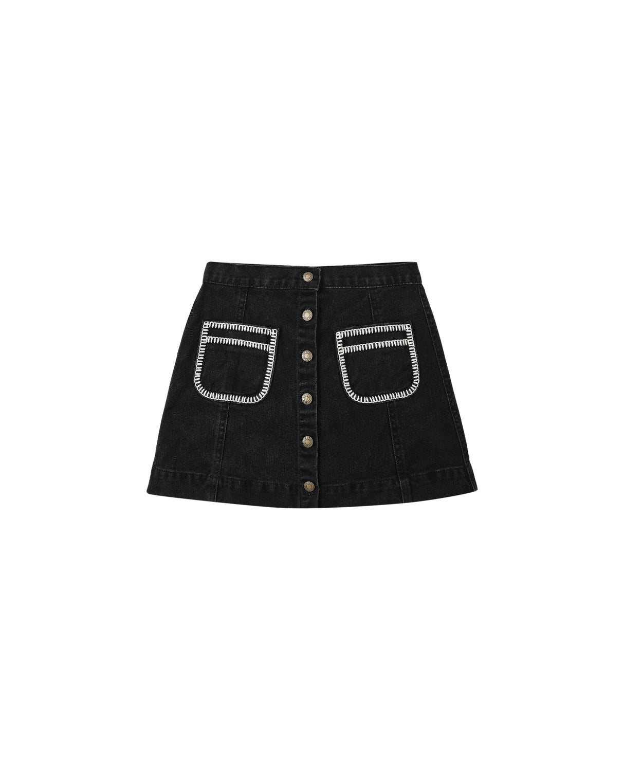 Denver Mini Skirt || Washed Black by Rylee + Cru