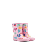Kids First Classic Rain Boots- Medium Pink Flowers by Hunter Boots