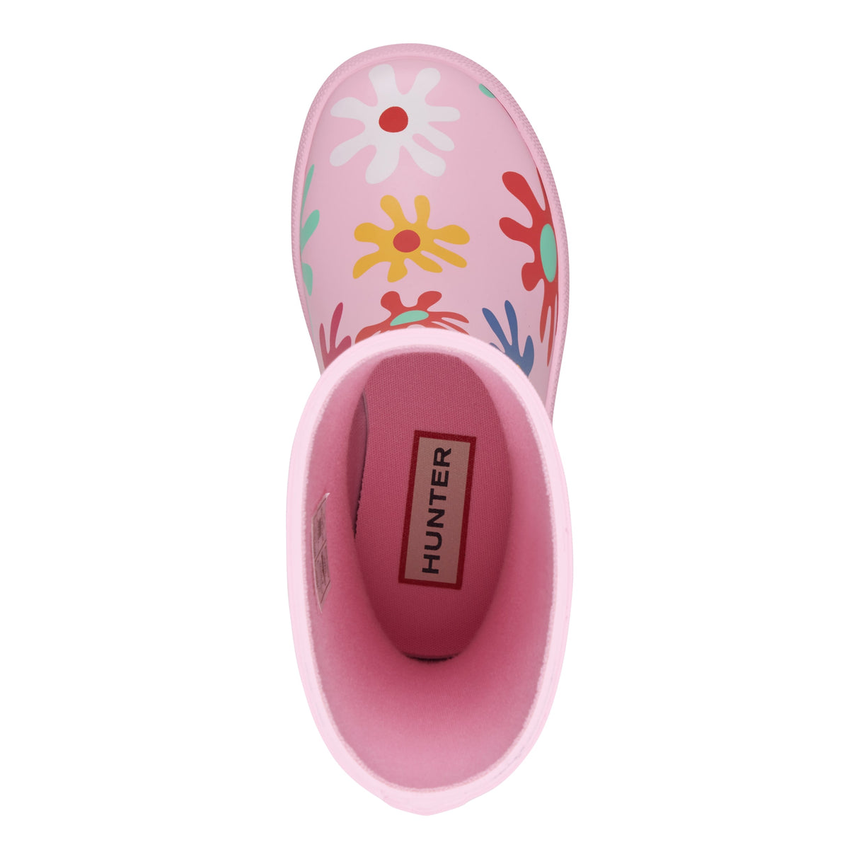 Kids First Classic Rain Boots- Medium Pink Flowers by Hunter Boots