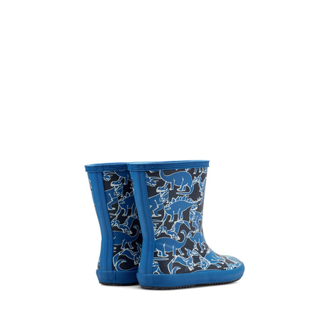 Kids First Classic Rain Boots- Dark Blue Dinos by Hunter Boots