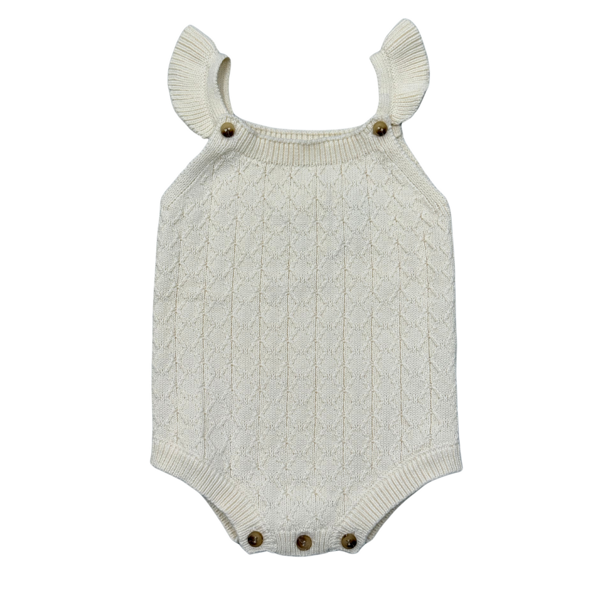 Baby Girl Knit Sweater Bodysuit- Cream by Babysprouts