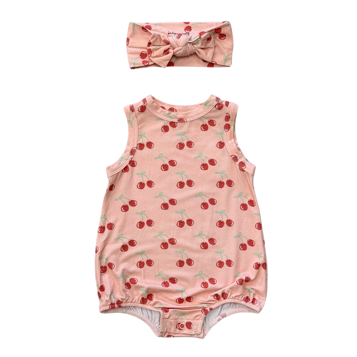Baby Girl Bubble Bodysuit Set- Cherries by Babysprouts