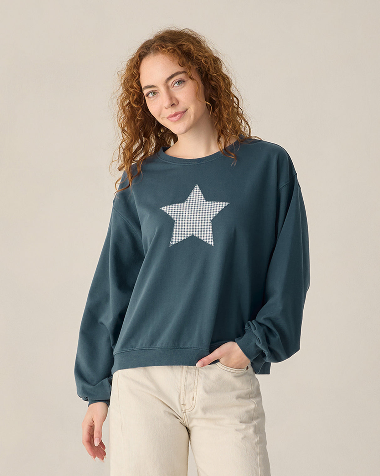 Women's Pier Sweatshirt || Navy by Rylee + Cru