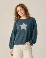 Women's Pier Sweatshirt || Navy by Rylee + Cru