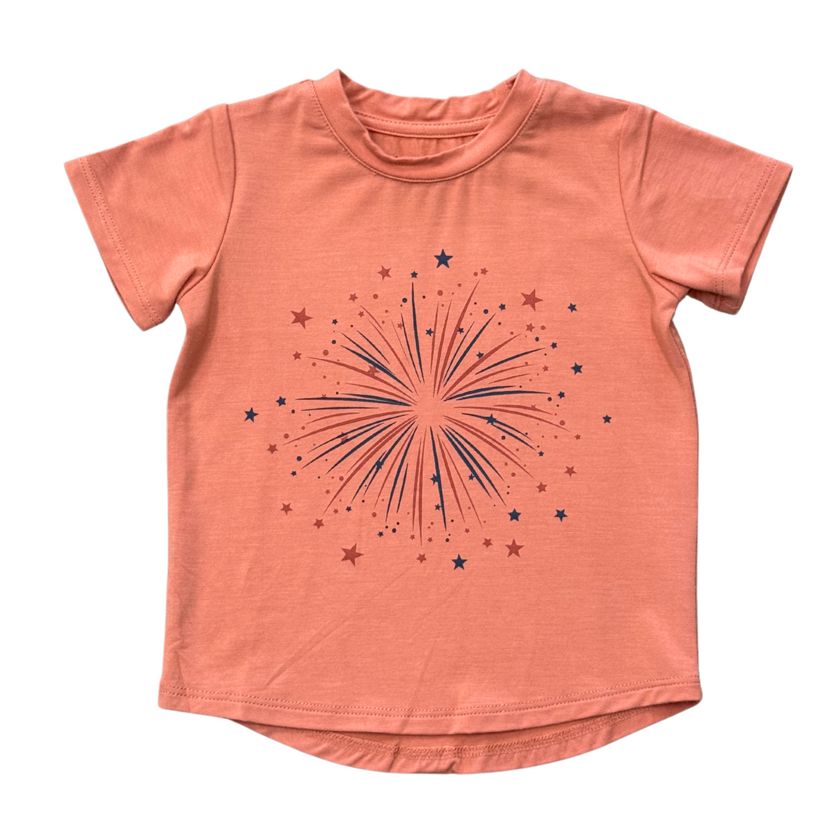 Girl's Short Sleeve Tee- Fireworks by Babysprouts