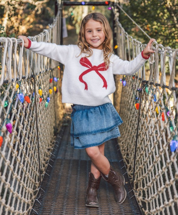 Camille Bow Sweater- Ivory by Feather 4 Arrow