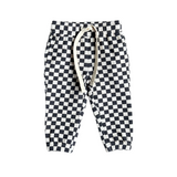 Boy's Joggers - Checkered in Grey Wash by Babysprouts