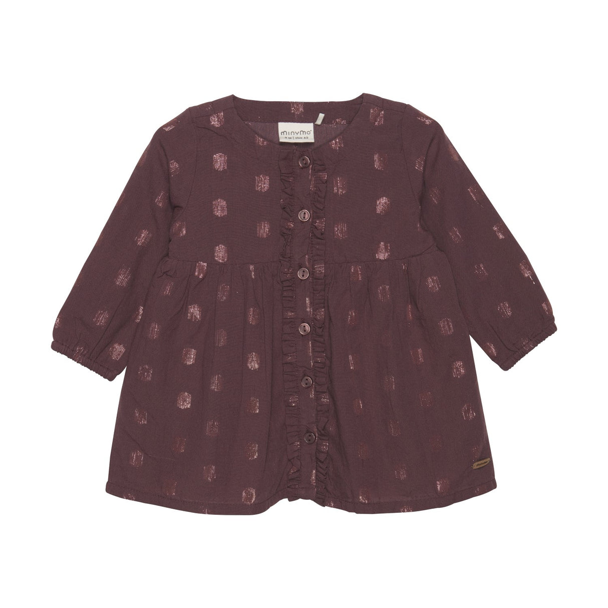 Long Sleeve Dress in Catawba Grape by Minymo