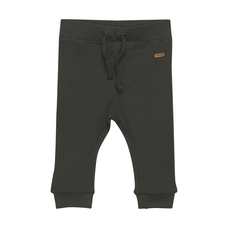 Baby Rib Sweat Pants - Jungle Green by Minymo