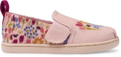 Kids Tiny Alpargata in Pink Flower Field by TOMS