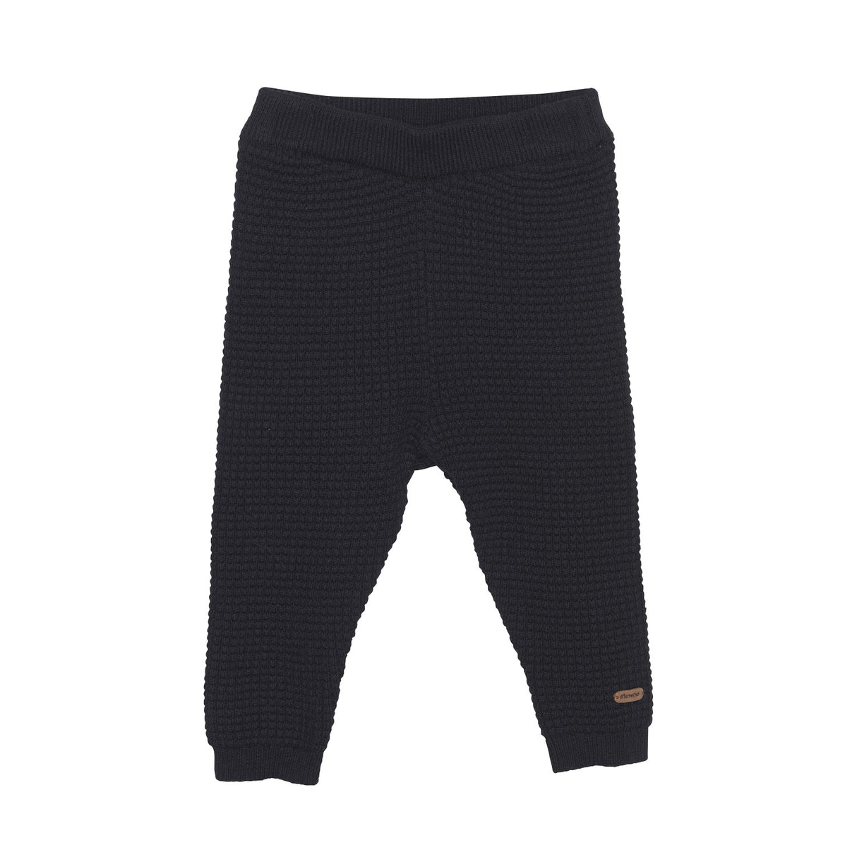 Knit Pants in Dark Navy by Minymo