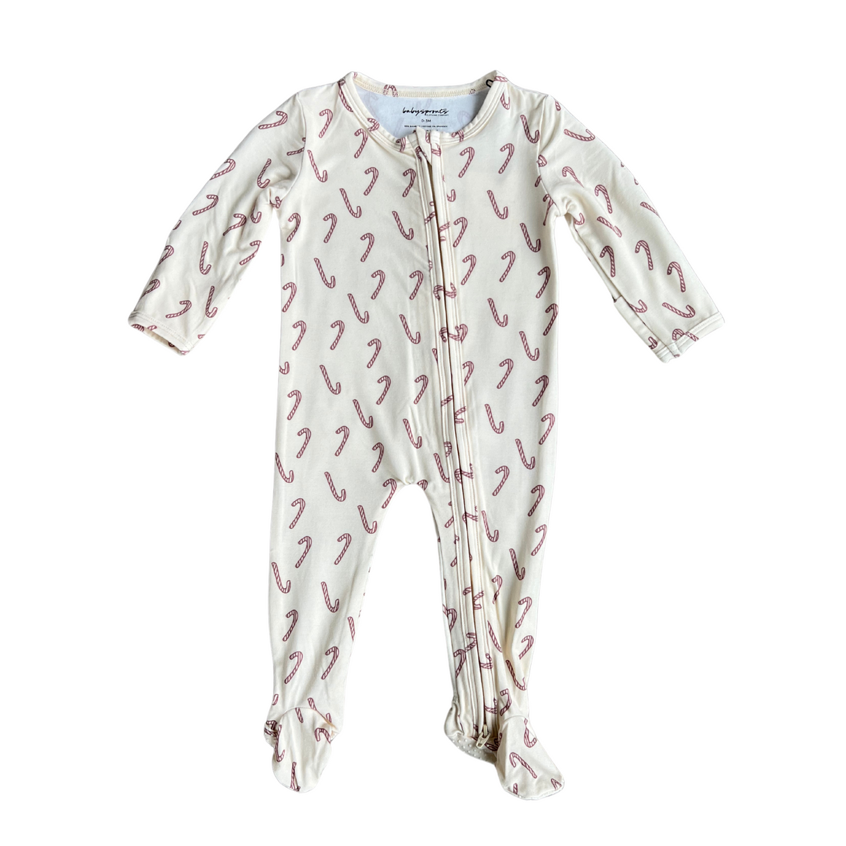 Footie Romper - Candy Cane by Babysprouts