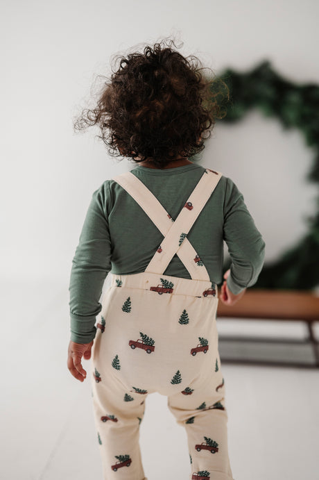 Suspender Overalls - Christmas Truck by Babysprouts