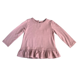 Long Sleeve Peplum Top - Burlwood by Babysprouts