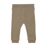 Ribbed Tie Pants - Taupe Gray by Minymo