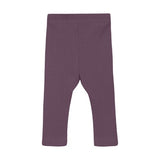 Ribbed Leggings - Black Plum by Minymo