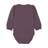Long Sleeve Bodysuit - Black Plum by Minymo