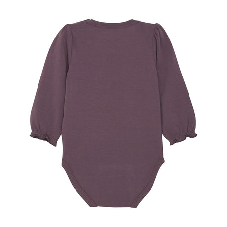 Long Sleeve Bodysuit - Black Plum by Minymo