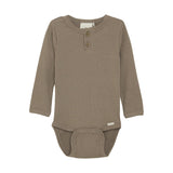 Long Sleeve Bodysuit - Taupe Gray by Minymo