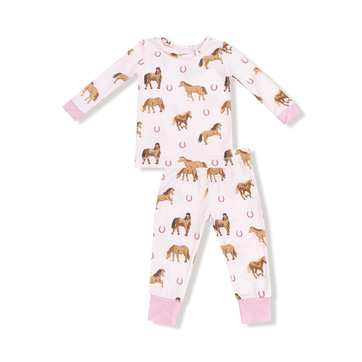 Horses - Pink - L/s Loungewear Set by Angel Dear