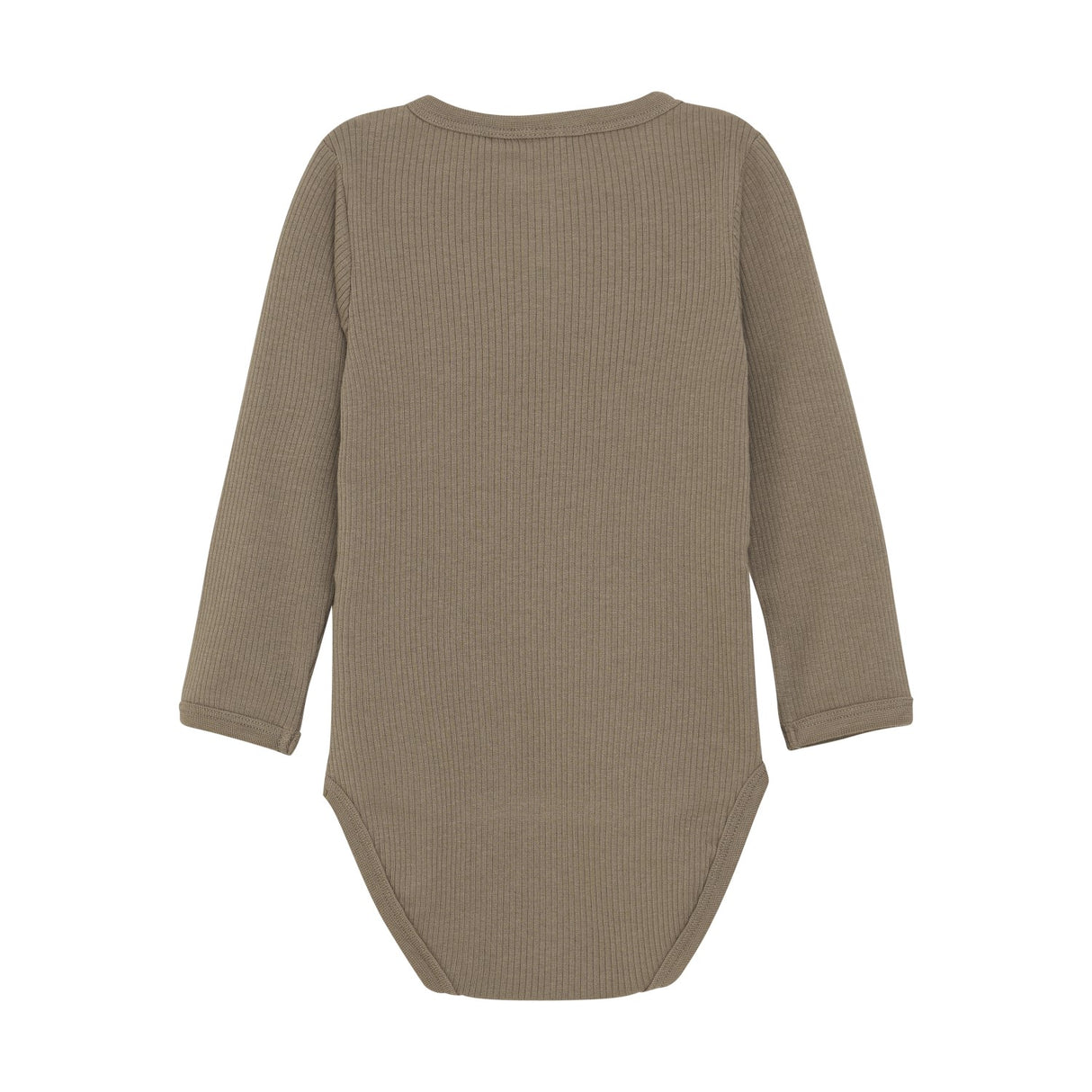 Long Sleeve Bodysuit - Taupe Gray by Minymo