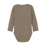 Long Sleeve Bodysuit - Taupe Gray by Minymo