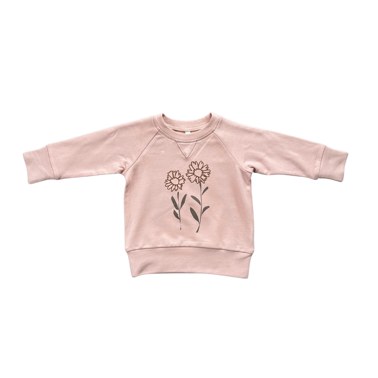 Raglan Sweatshirt - Hand-Drawn Daisy by babysprouts