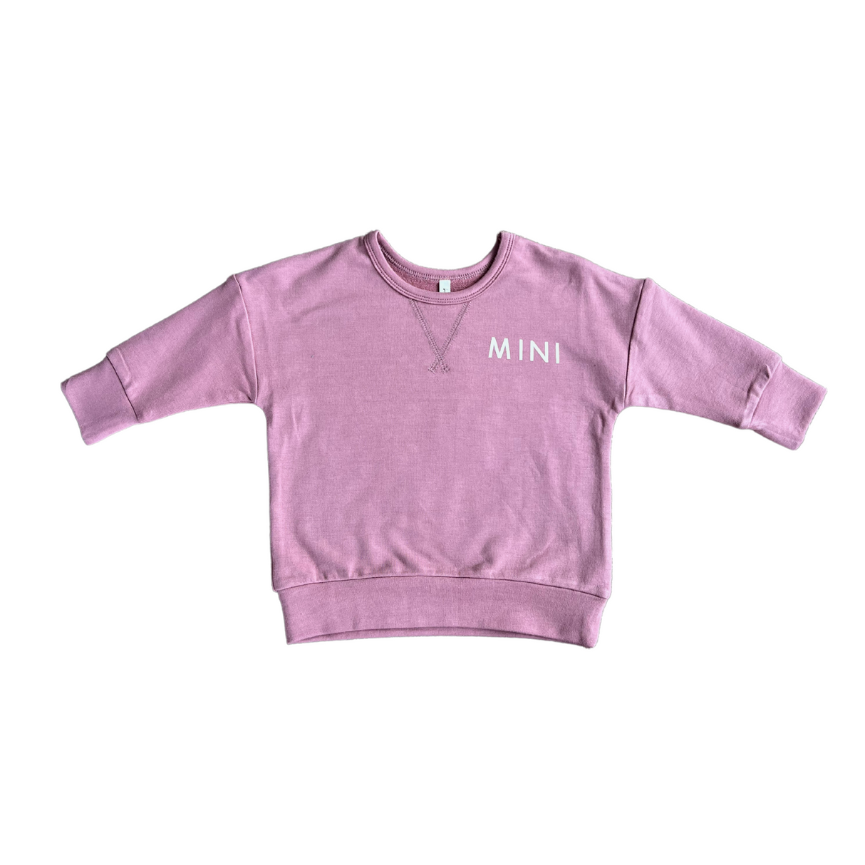 Drop-Shoulder Pullover - Mini in Mauve by babysprouts