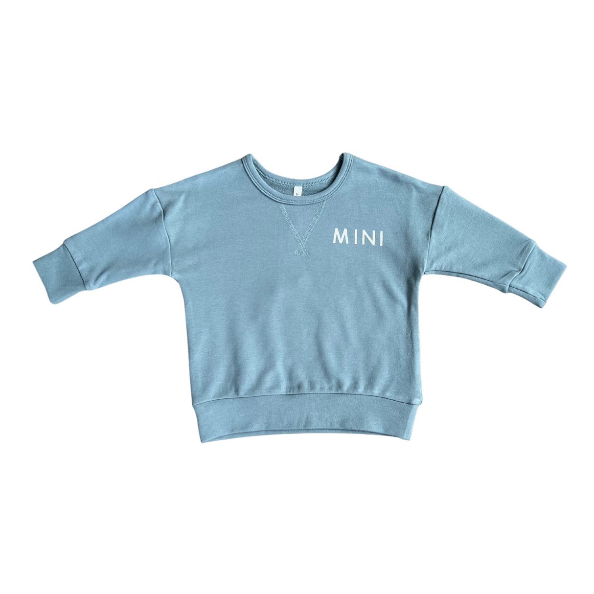 Drop-Shoulder Pullover - Mini in Storm by babysprouts