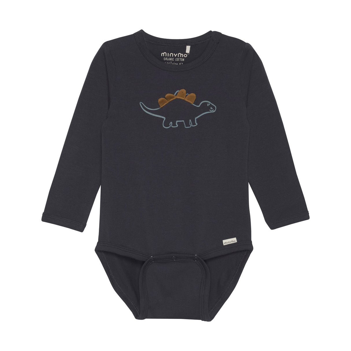 Long Sleeve Body in Dark Navy Dino by Minymo