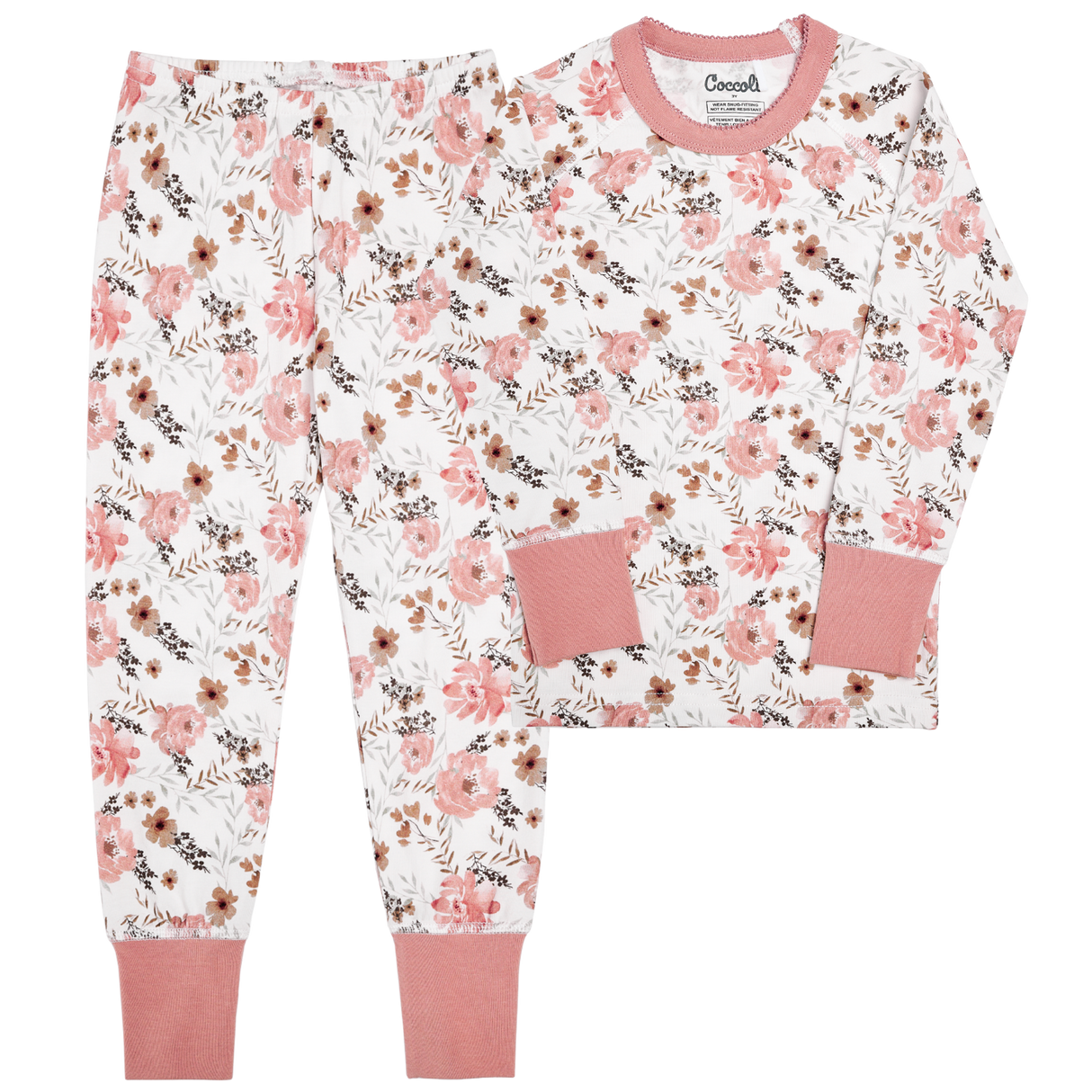 Long Sleeve Pajama - Cream Floral by Coccoli