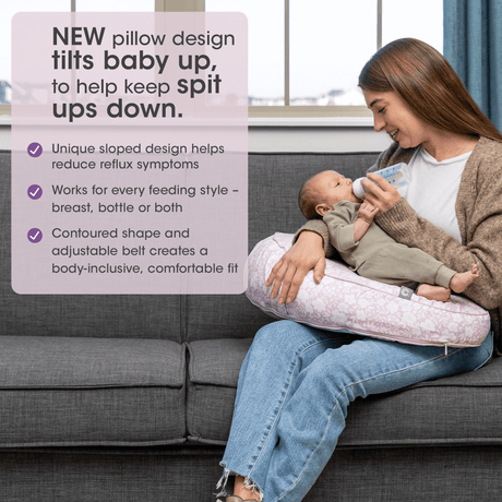 Boppy Uplift™ Nursing Pillow- Pink Frost Floral by Boppy