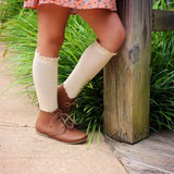 Vanilla Lace Top Knee High Socks by Little Stocking Co.