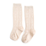Vanilla Cable Knit Knee High Socks by Little Stocking Co.