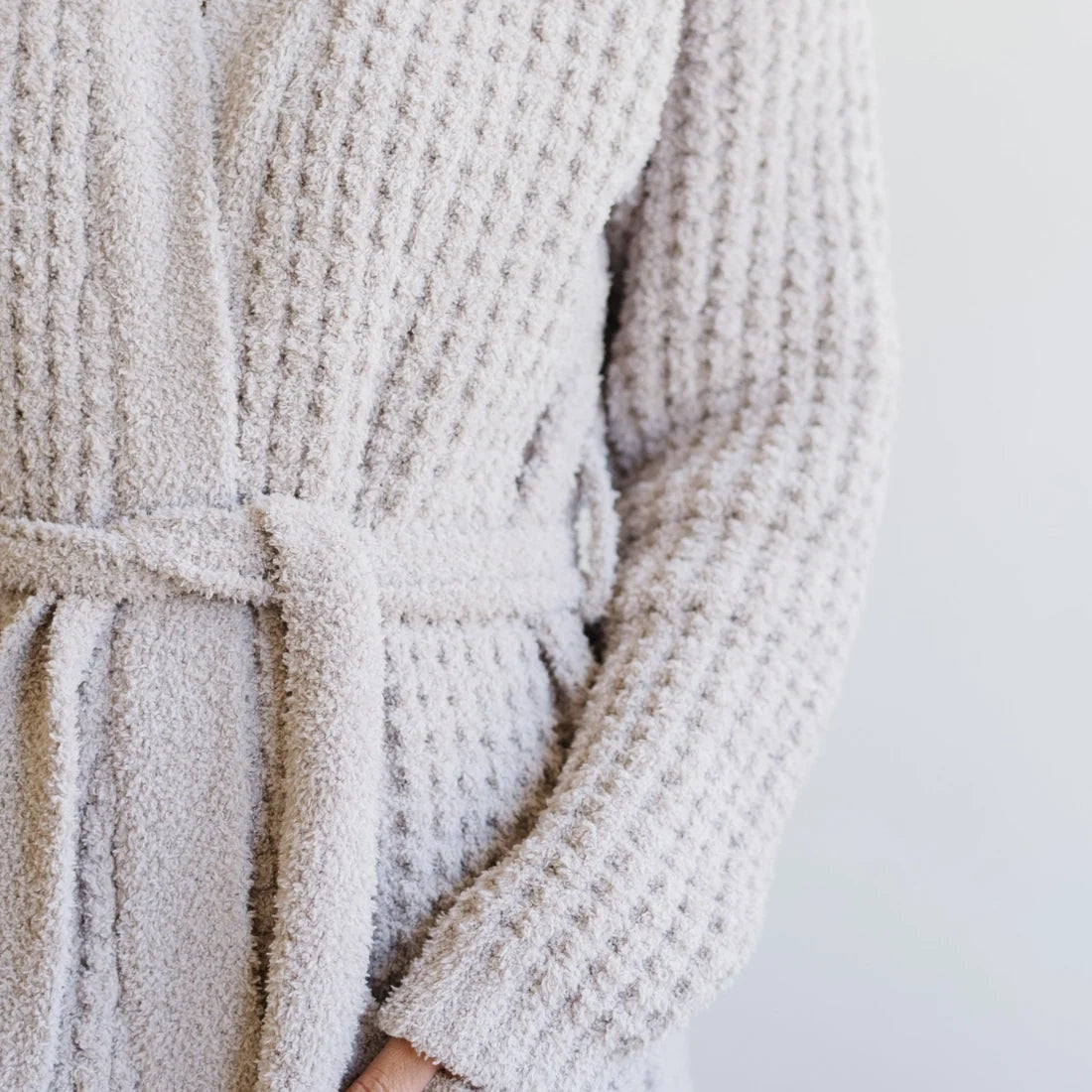 Waffle Knit Robe- Oatmeal by Saranoni
