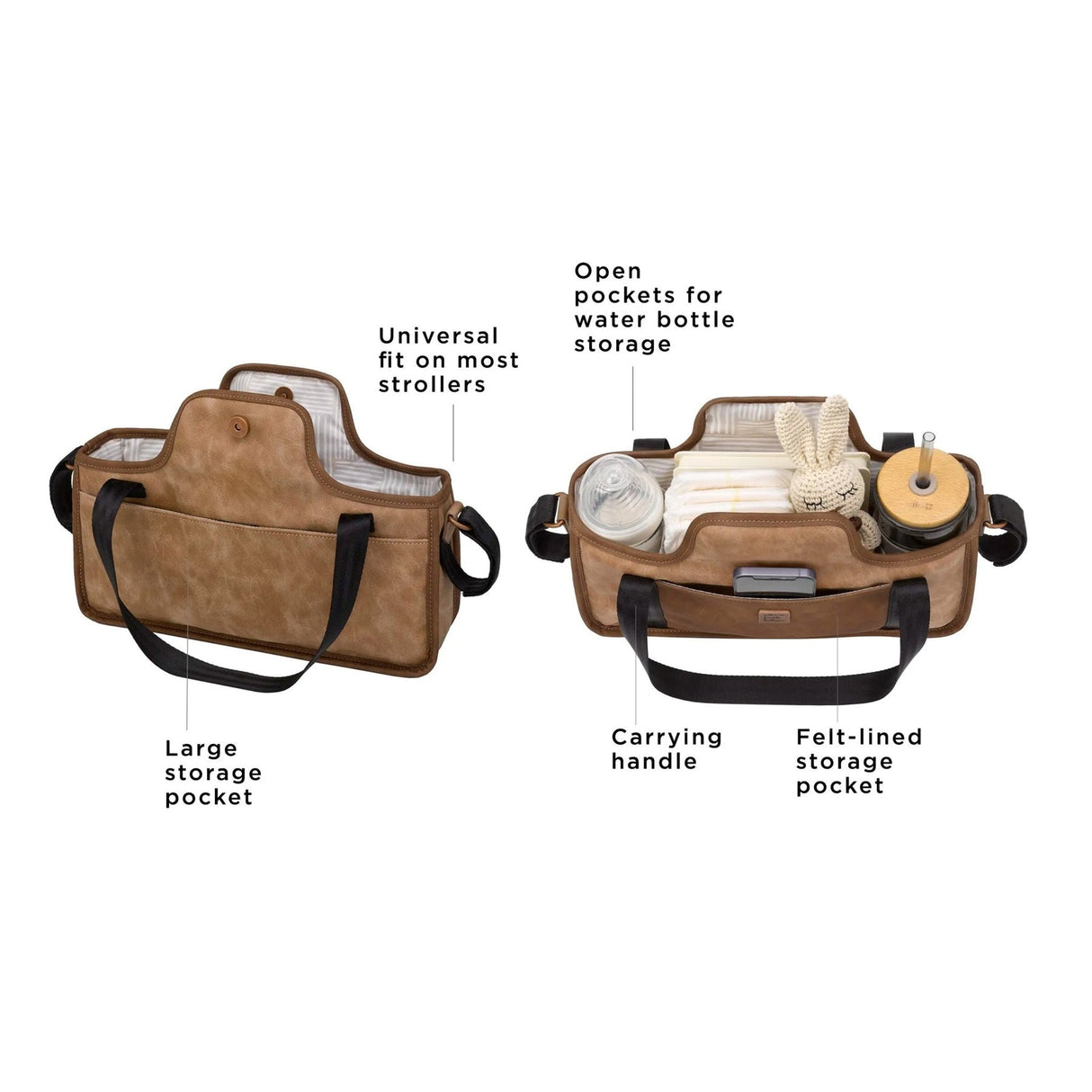 Wander Stroller Caddy in Brioche by Petunia Pickle Bottom